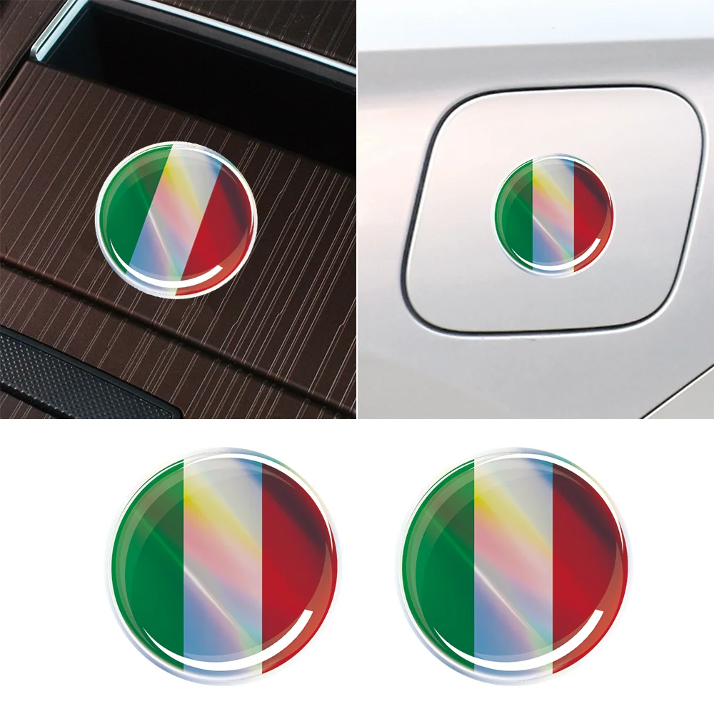 

Italy Flag UK Chile Laser 3D Epoxy Resin Car Stickers Car Window Button Steering Wheel Center Console Panel Motorcycle Fuel Tank