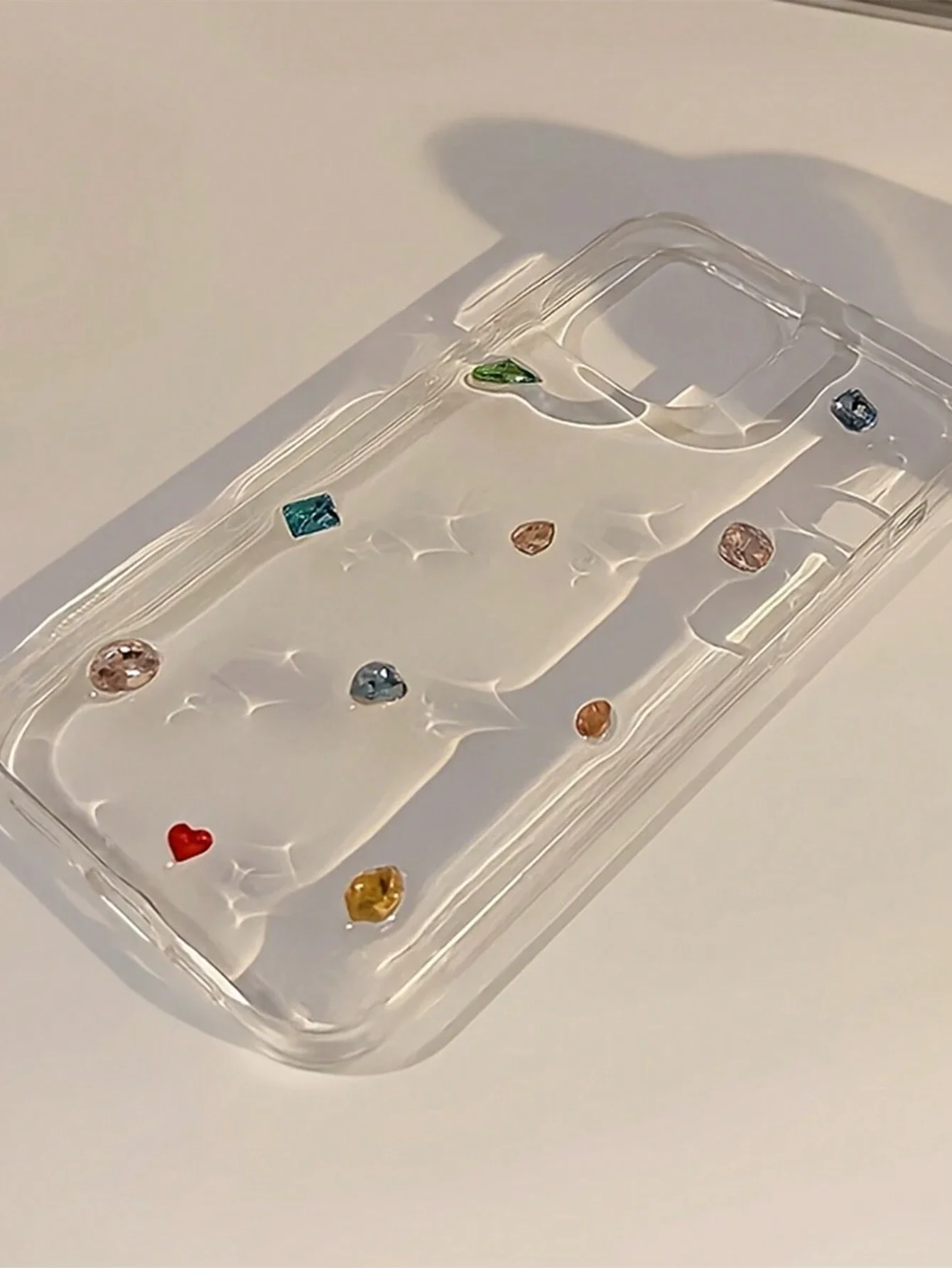 Cor de luxo diamante gem claro caso telefone compatível com 15 14 13 12 pro max 11 capa traseira macia escudo epóxi coreia 3d bowknot c