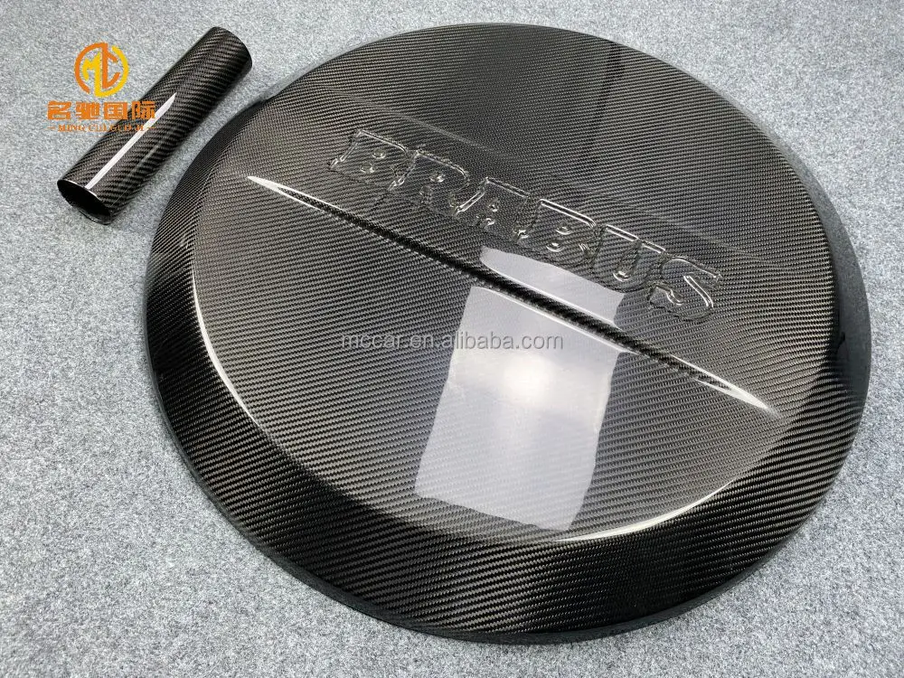 B Style Dry Carbon Fiber Spare Wheel Tire Cover for benz G-Class W463 W464 G500 G550 G55 G63 Spare tire cover