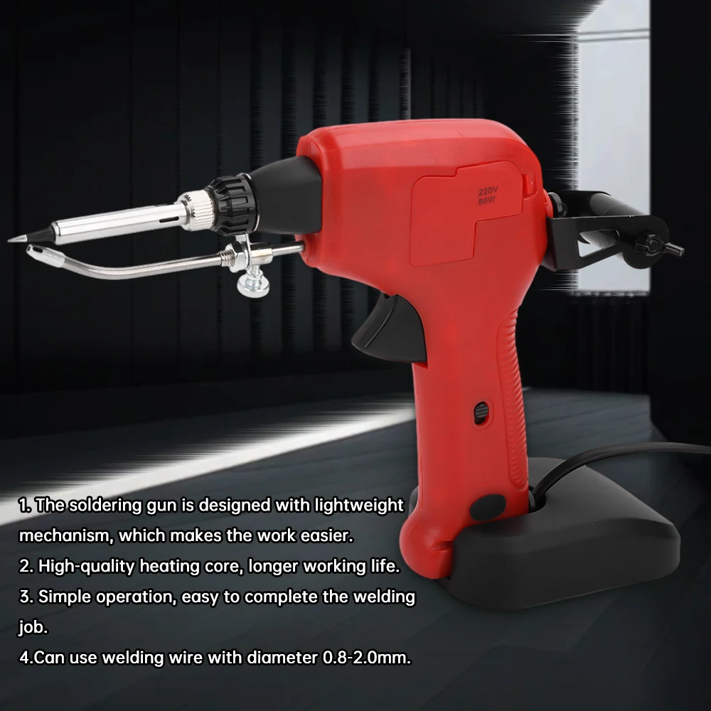 80W Solder Gun Soldering Iron Heat Absorbing Handheld Gun 15 Seconds Heating Home Repair Internal Tools Hand Spot Tin 220V