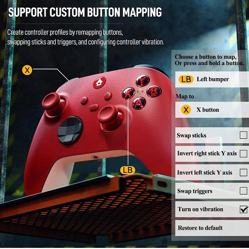 ตัวรับสัญญาณจอยควบคุมเกมไร้สายเหมาะสำหรับหนึ่งชุด x/ S 2.4GHz สำหรับ Windows PC Gamepad สีแดง