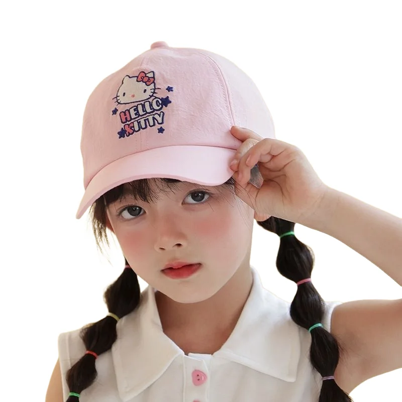 

Sanrio Hello Kitty Children Sun Hat Big Brim Sunscreen Baseball Cap Boy Girl Go Out Summer Hat Kawaii Anime Fashion New Style