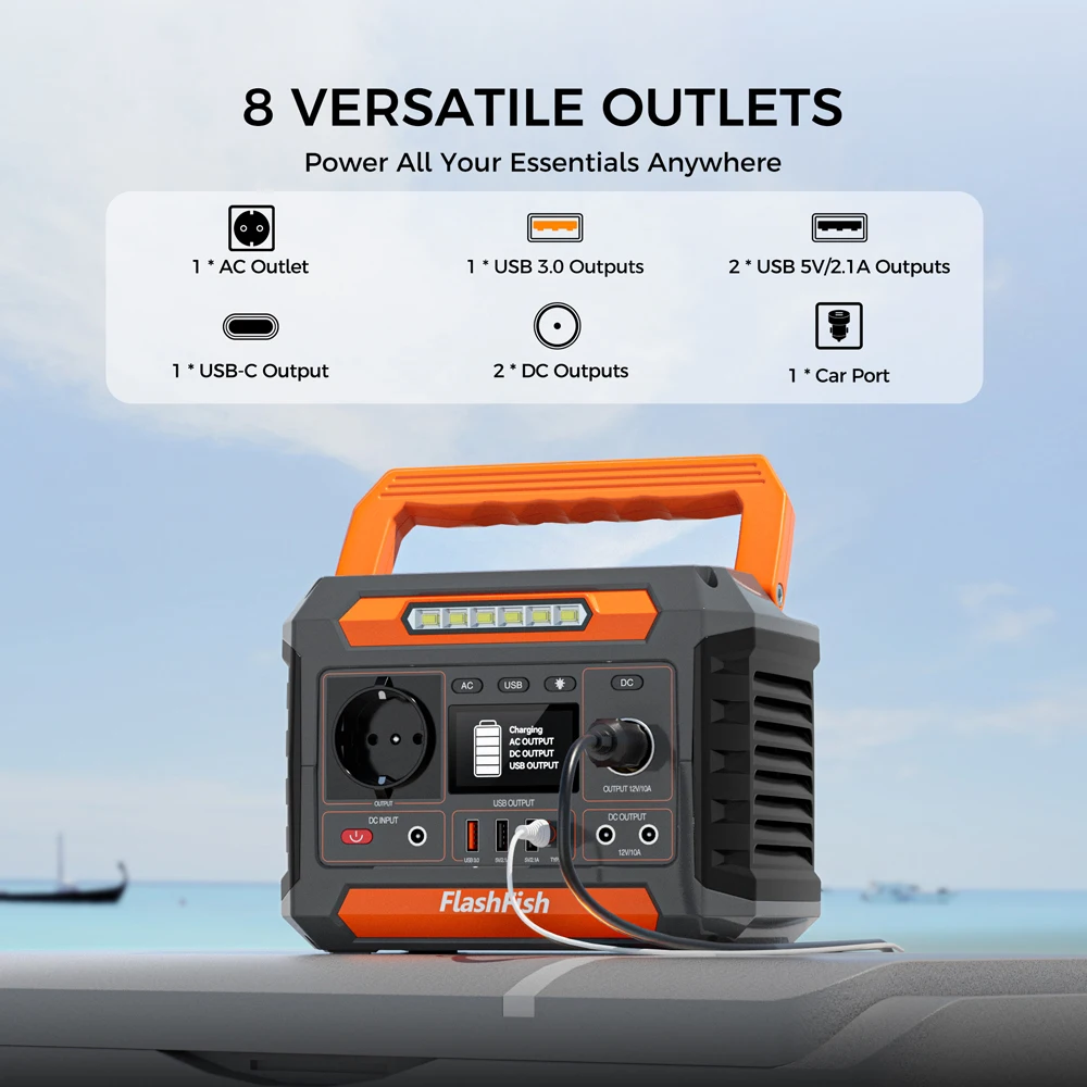 FF Flashfish P66A Tragbare Powerstation 200W mit 100W Solarpanel, 144Wh Solargenerator-Batterie 39000mAh Camping-Mobilstromversorgung – Detail 3