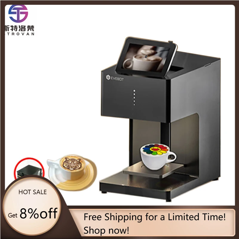STLF JW ماكينة القهوة الأوتوماتيكية EB-FT4 طابعة نافثة للحبر الكلاسيكية ثلاثية الأبعاد الغذاء القهوة لاتيه الفن كعكة المشروبات لتقوم بها بنفسك الغذاء فندق الاستقبال C