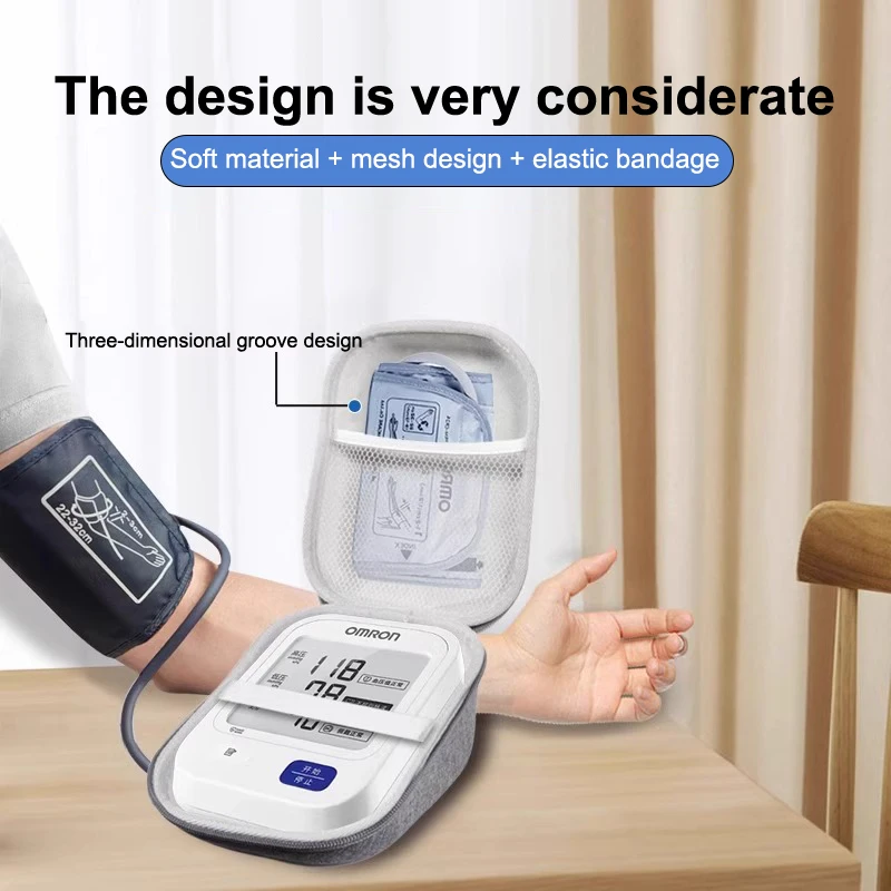 1PC EVA Hard Case For Upper Arm Blood Pressure Monitor Lightweight Portable Storage Bag Travel Home Organizer Accessories