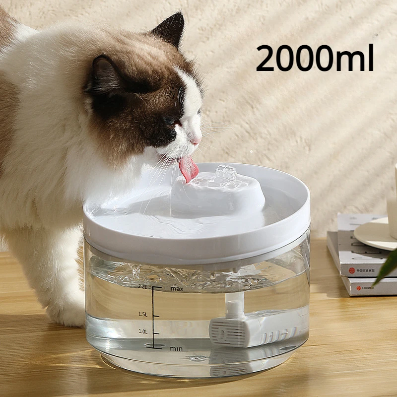 

2L Automatic Cat Water Dispenser Circulation Pet Drinking Filters Feeder USB Electric Mute Cat Drinker Accessorie