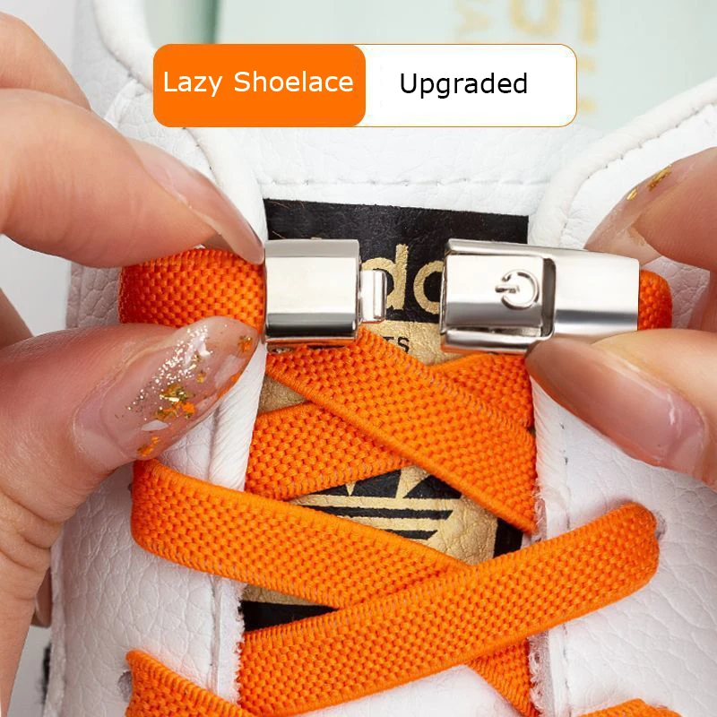 Elastic Shoelaces No Tie Widened Flat Press Lock Shoelaces without ties Elastic Laces Sneaker Kids Adult Shoelace for Shoes