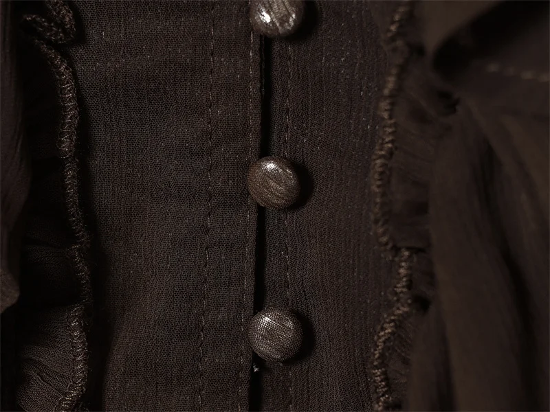 Women's Shirt 2025 Autumn New Style, Dark Brown Long Sleeve Layered Decorative Tie Draped Shirt Casual Fashionable Versatile