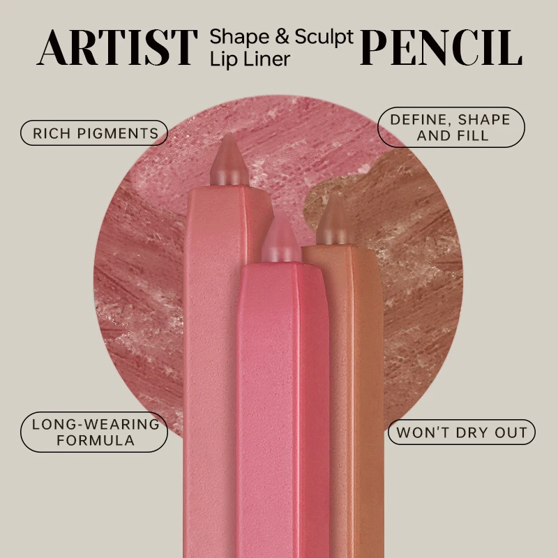 Set di matite per labbra opache Pudaier: impermeabili, a lunga durata e antiaderenti, idratanti per tutti i tipi di pelle, ultra fini