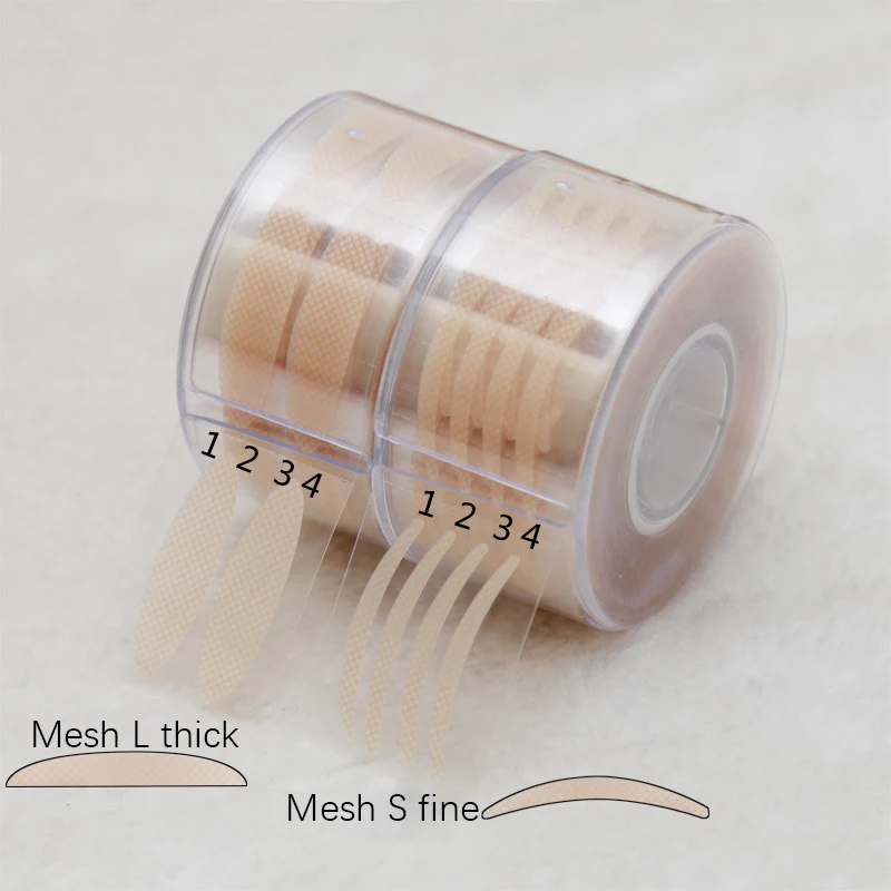 600Pcs/Box Big Eyelid Tape Sticker Double Fold Self Adhesive Eyelid Tape Stickers S/L Makeup Clear Beige Invisible Tool