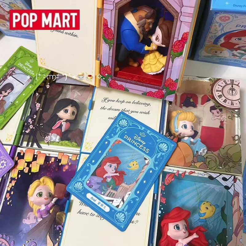 POP MART Disney Prinzessinnen Märchen-Serie Szenen-Sets Blind Box Spielzeug Mystery Box Niedliche Modelle Anime Actionfigur