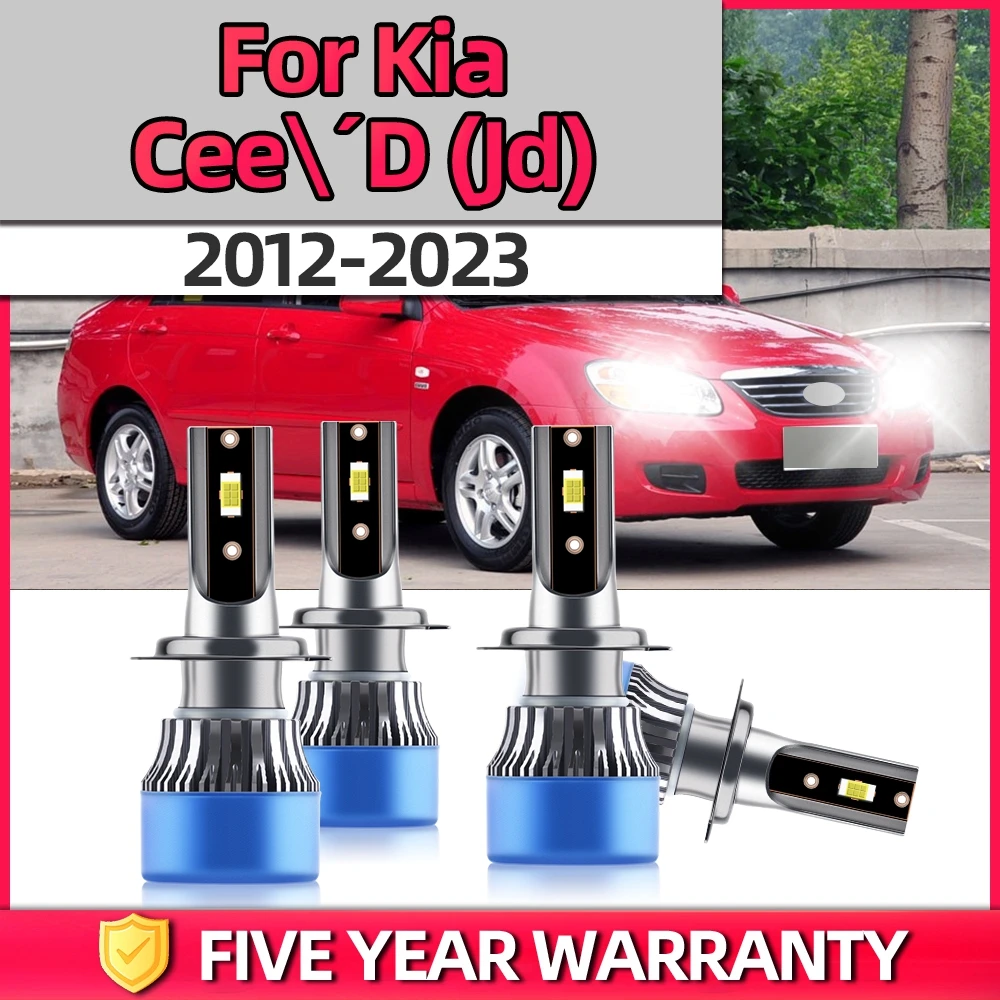 TEENRAM Car Headlight Bulbs 120W Plug-N-Play CSP Chip H7 High Beam H7 Low Beam Lamp Car Headligh For Kia Cee\´D (Jd) 2012-2023