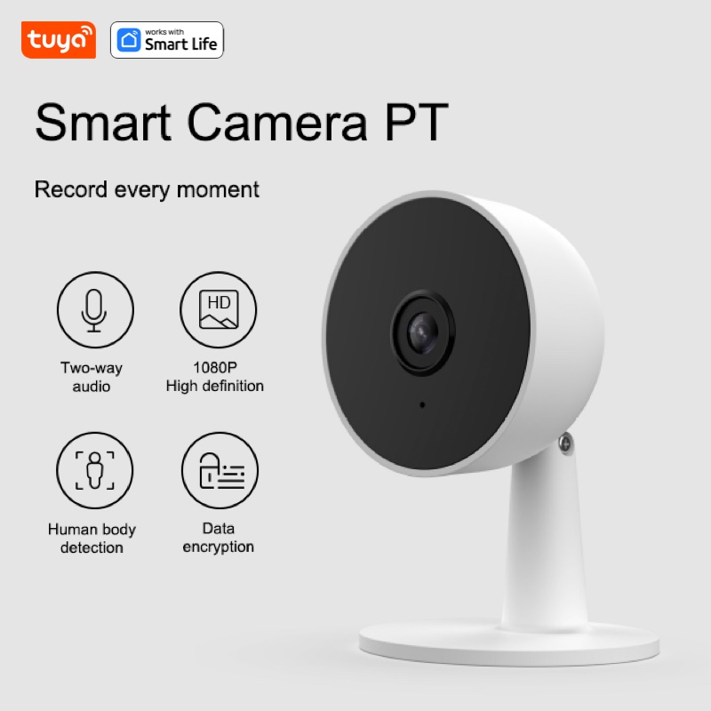  Tuya Smart 1080p Wi-Fi Smart Home Security Camera 2MP, HD,Real-time APP Alerts, 2-Way Audio, with Motion Tracking for Baby & Pet 