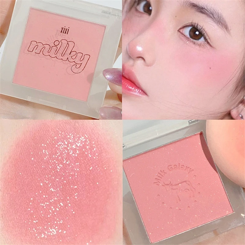 Soft Matte Blush แบบพกพาขนาดเล็ก Natural Blush Palette พีชสีชมพูสีแดง Rouge Cheek ยาวนาน Nude แต่งหน้าเครื่องสำอางค์แต่งหน้า