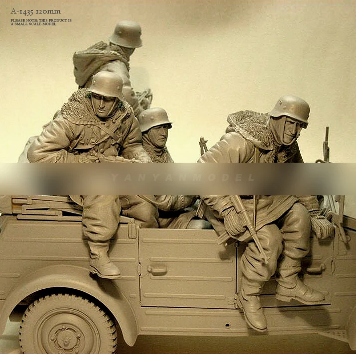 

120mm Resin Soldier model kits figure colorless and self-assembled （5 pcs） A-1435