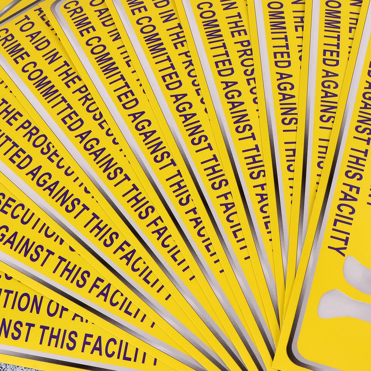 5 Pcs Monitor Warning Stickers Self-adhesive Camera 24 Hour Internet Sign Office