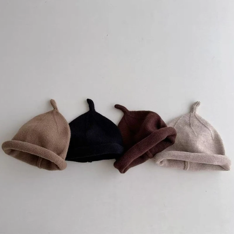 Wintermützen für Neugeborene Jungen, Gehäkelte Haube für Kleinkinder, Mädchenmütze, Kinder-Baby-Fotografie-Requisiten, Jungen-Accessoires, Warme Kleidung – Detail 2