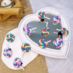 Simulation Rainbow Lollipop Hair Clips Candy Color Cute Teenage Girl Side Bangs Clip student headwear Women Girl Jewelry Gifts