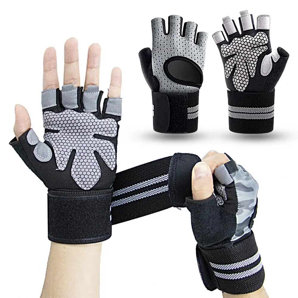 

1 Pair Cycling Gloves Half Finger Sports Body Building Exercise Gloves Perfect Grip Ridding Gloves Super Soft Bicycle Gloves