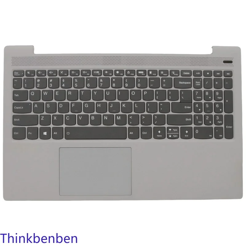 US English Platinum Grey Keyboard Upper Case Palmrest Shell Cover For Lenovo Ideapad 5 15 ITL05 IIL05 ALC05 ARE05 5CB0X56085