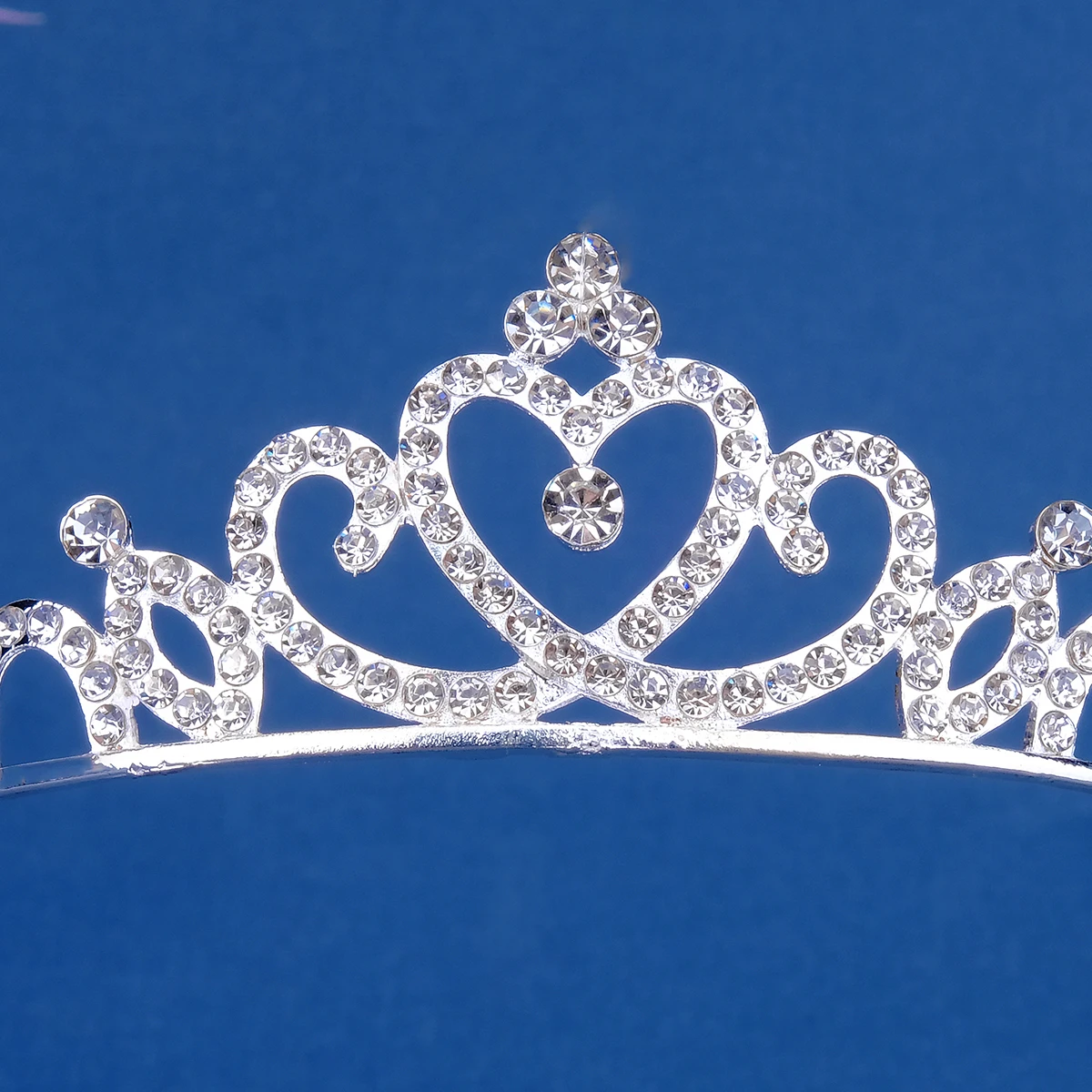 Classic Rose Gold Glitter Lucky Heart Crystal Mini Tiara Alloy Crown Women Party Performance Wedding Hair Band Hair Accessories image 4