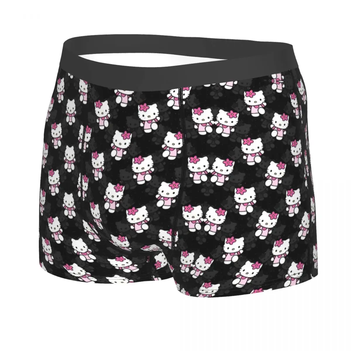 Hello Kitty Cat Manga Boxer Shorts For Homme 3D Print Underwear Panties Briefs Breathable Underpants