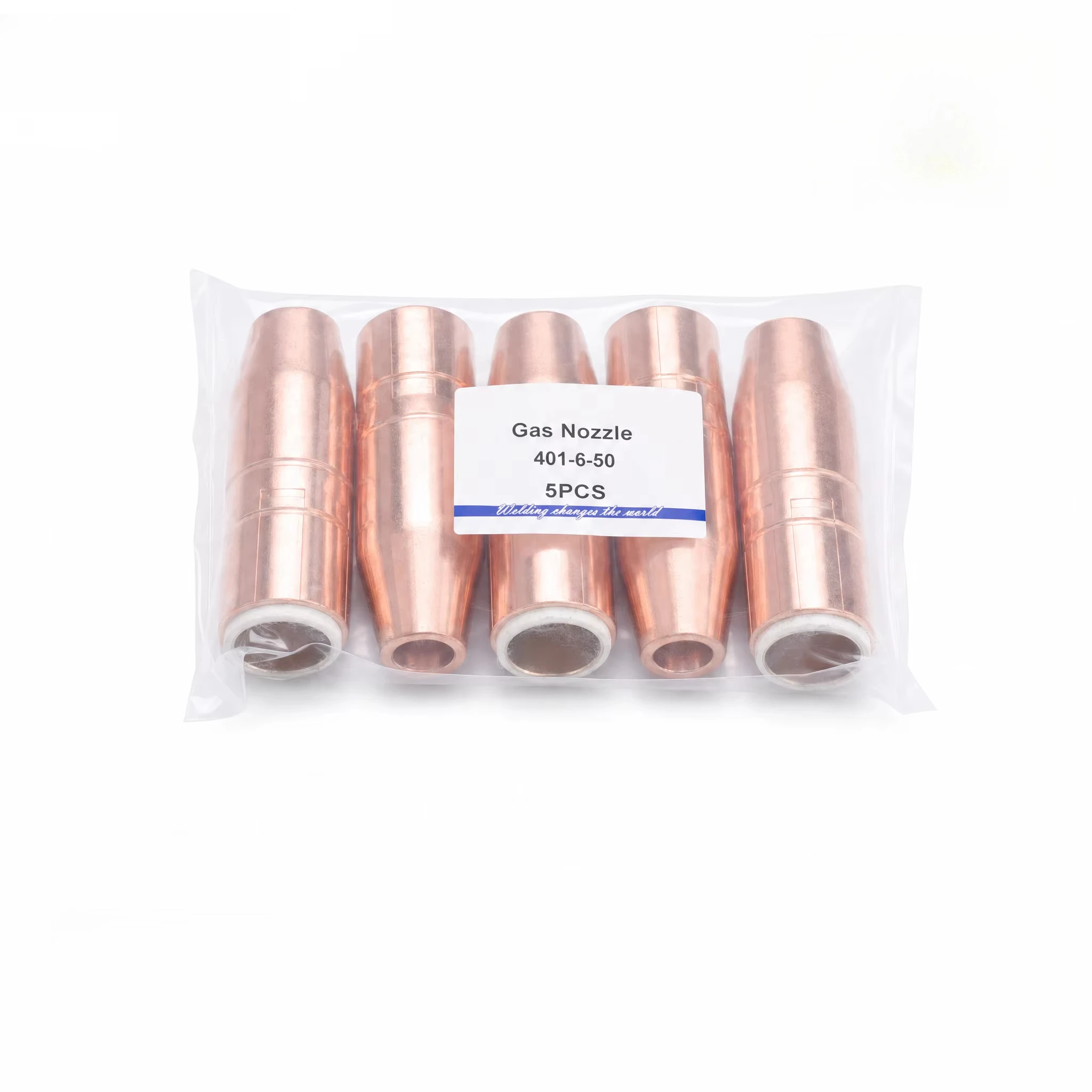401-6.50 High Conductivity Copper MIG Gas Nozzle High Quality Replacement Consumables for MIG Welding Torch