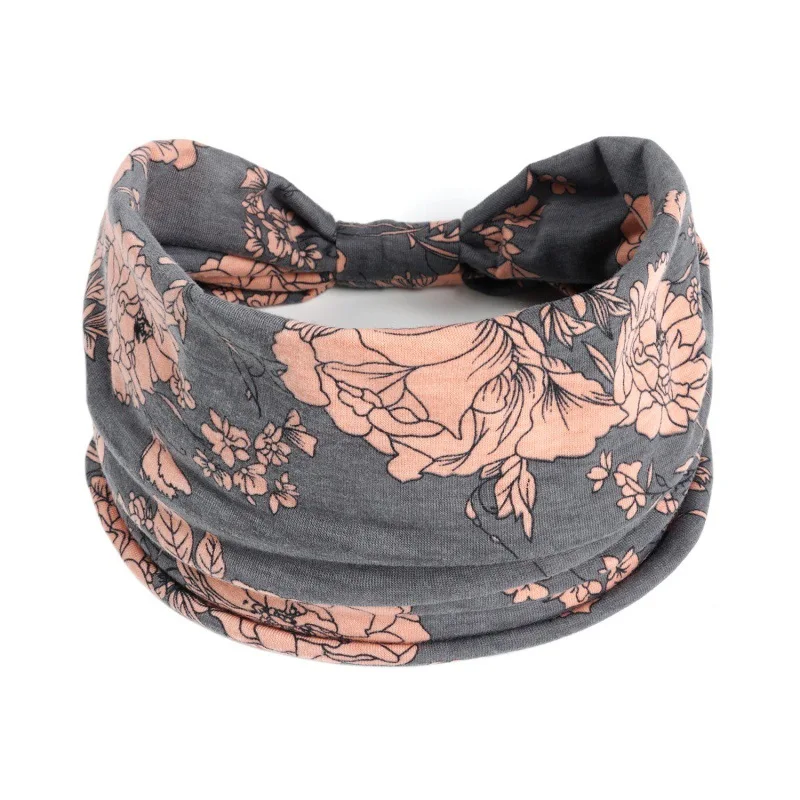 Styl boho elastyczne opaski do włosów opaska do jogi damskie nakrycia głowy drukuj Vintage krzyż unisex Scrunchies akcesoria do włosów — zdjęcie 2