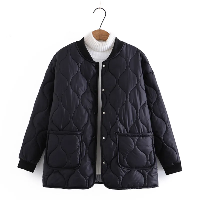 Oversize Women Lightweight Cotton Coat 2025 New Middle-Aged Women Loose Cotton Padded Jacket Women Quilted Jacket Thin Outerwear