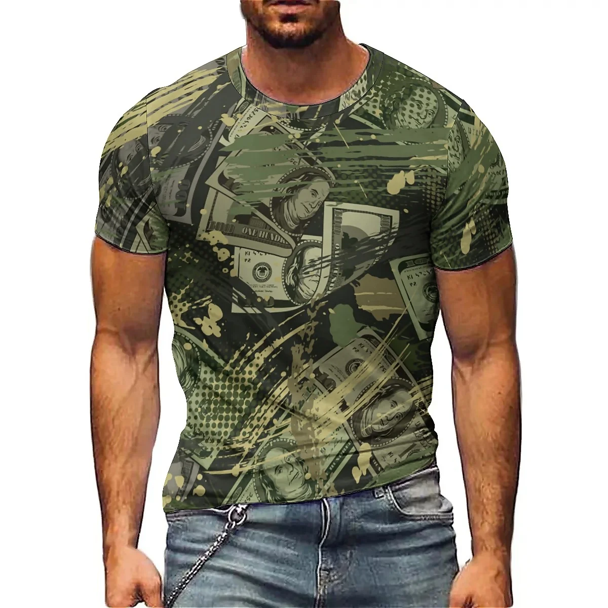 

Designer's New Men's 3D Printed Short-Sleeve T-Shirt - Workout & Running, 3D Detail, Festival Gift