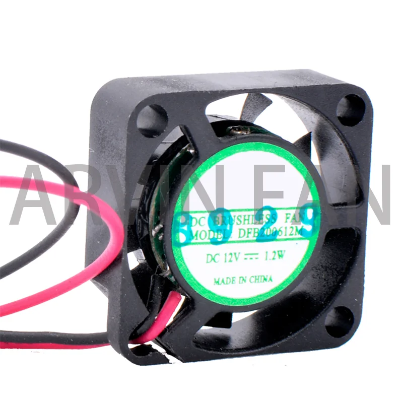 DFB200612M 2cm 20mm Fan 20x20x6mm DC12V 1.2W 2 Wires Double Ball Bearing Mini Ultra-thin Cooling Fan For Router Projector