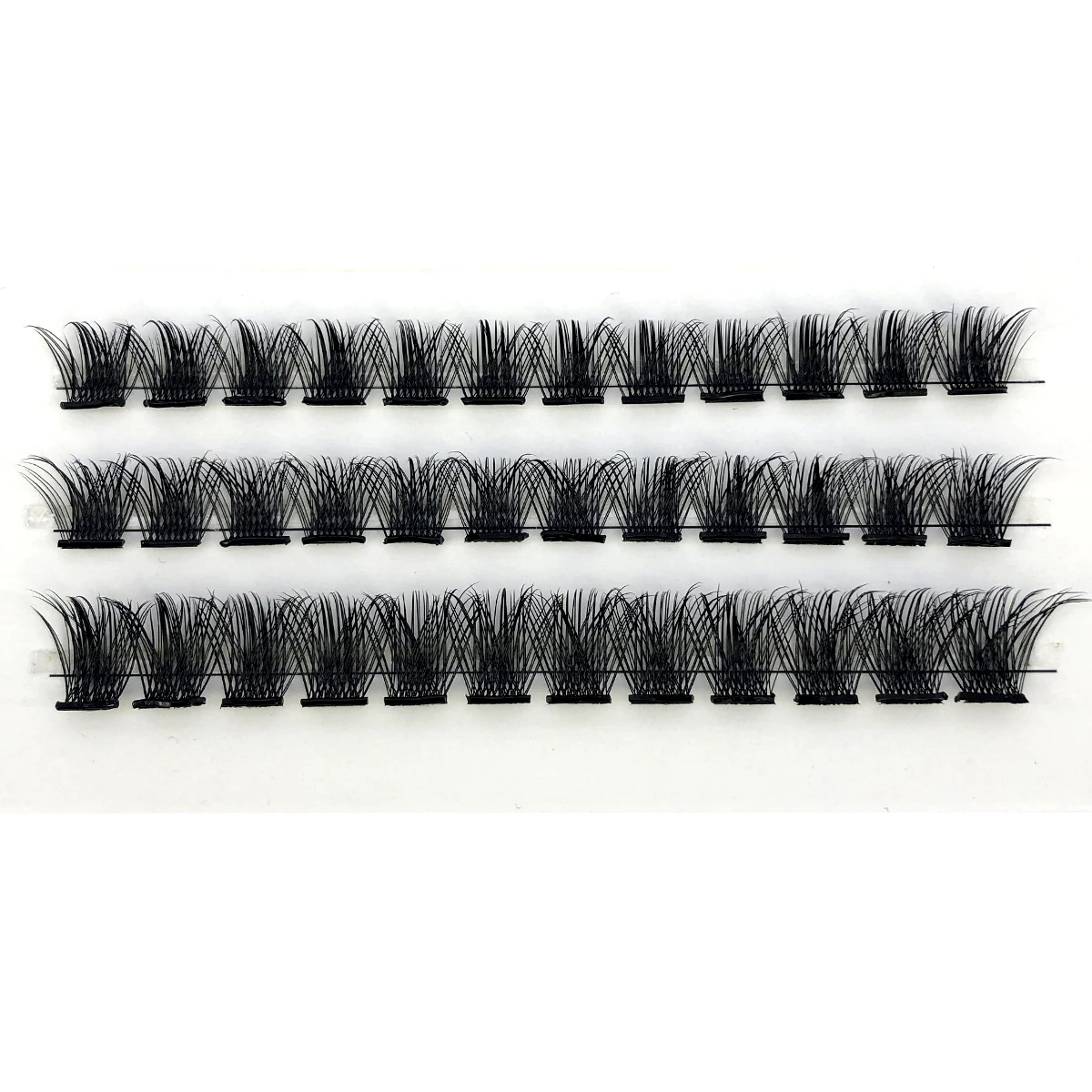 HBZGTLAD No Glue Needed Cluster Lashes DIY Press-On Easy to Graft Individual Eyelashes Extension False Mink Cilios Makeup Tool