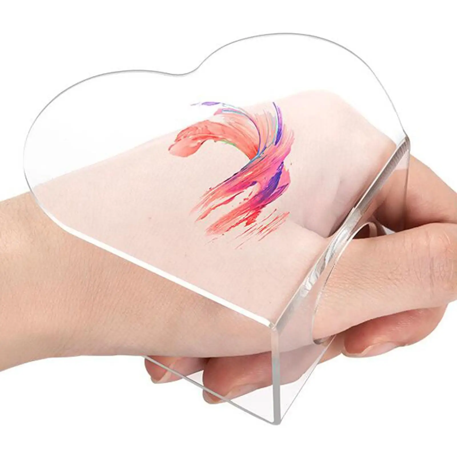 Acrylic Makeup Palette with Spatula Portable Blending Board Foundation Mixing Tool Set for Nail Art and Cream Cosmetics