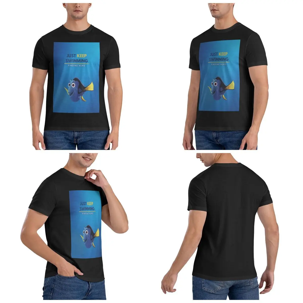 Finding Dory T-Shirt for Men Cotton Oversized T Shirts Men's Short Sleeve Round Neck Summer Clothes Tops S-6XL