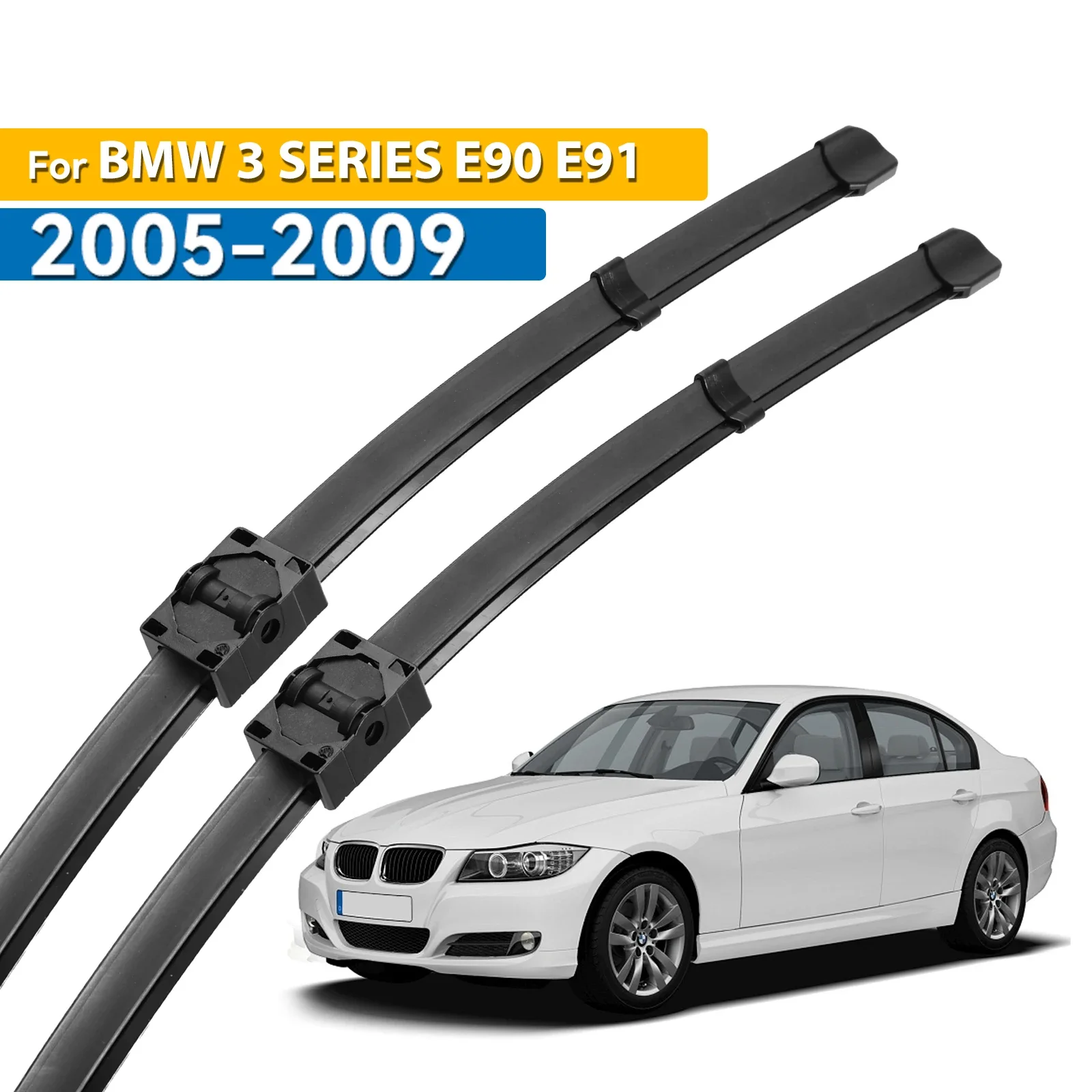 

Wiper RHD & LHD Front Windscreen Windshield Wiper Blades For BMW 3 Series E90 E91 323i 325i 328i 335i 328xi 2005 - 2009