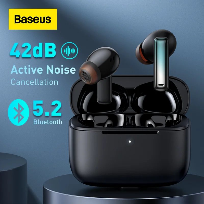 Baseus Bowie M2+ ANC TWS Bluetooth 5.2 Earphones, Active Noise Cancelling Headphones, low latency, 4-mic ENC noise reduction