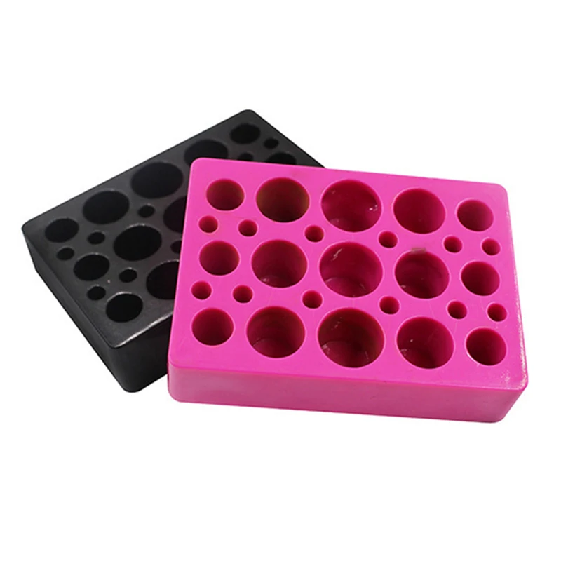 

Hot 27 Holes Acrylic Tattoo Ink Cup Holder Stand PMU Tattoo Tool Pigment Black Container Makeup Accessories for Body Art Supplie