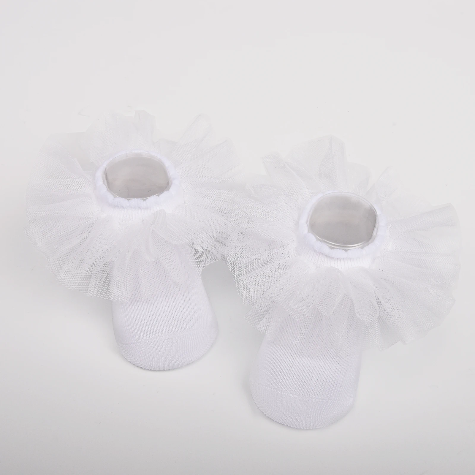 Chaussettes princesse en dentelle pour filles, à volants, pour bébés/tout-petits/petites filles