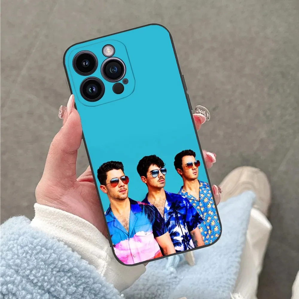 Band J-Jonas B-Brothers Phone Case For iPhone 16,15,14,13,12,11,Plus,Pro Max,XS,X,XR,SE,Mini,8,7 Soft Silicone Black Cover