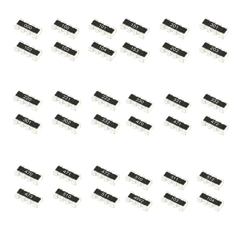 100PCS SMD Exclusion resistor 0603 8P4R 2*4P 56 62 68 75 82 100 110 120 130 150 160 180 200 220 240 270 300 330R 360 Ohm