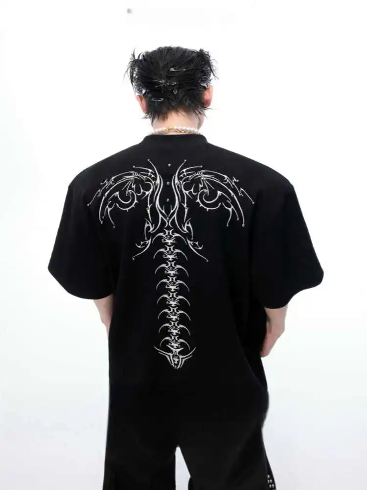 

ArguE CulturE Snake Eye Spine II Heavyweight 3D Embroidery ort Sve Loose Fit round Ne Men's T-irt Polyester Fiber