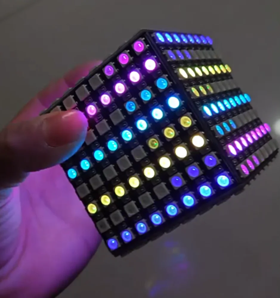 WS2812B 8x8 64Bit RGB LED Matrix Module Individually Addressable 5050 Dream Color Panel For STEM Arduino DIY Magic Light Cube