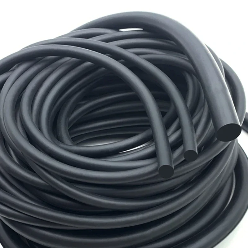 2/5M Black FKM Fluorine Rubber Solid Strip Round Tube Diameter 1.8/2/2.5/3/3.5/4/4.5/5/5.5/6mm O-Ring Bar Seal Not Foaming