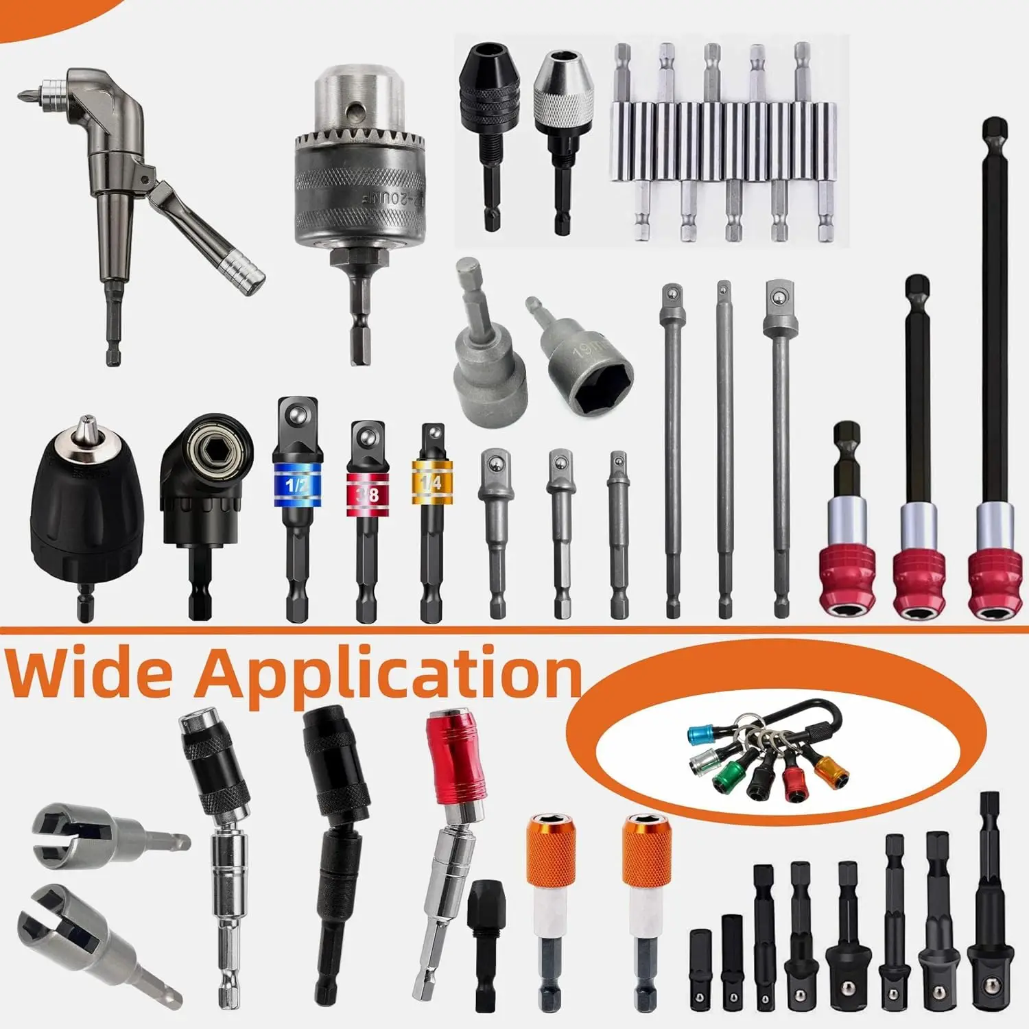 

Обновление, нажмите для разблокировки, 6/12 шт. 1/4 дюйма с шестигранным хвостовиком, держатель для отверток из алюминиевого сплава, быстросменный удлинитель, брелок