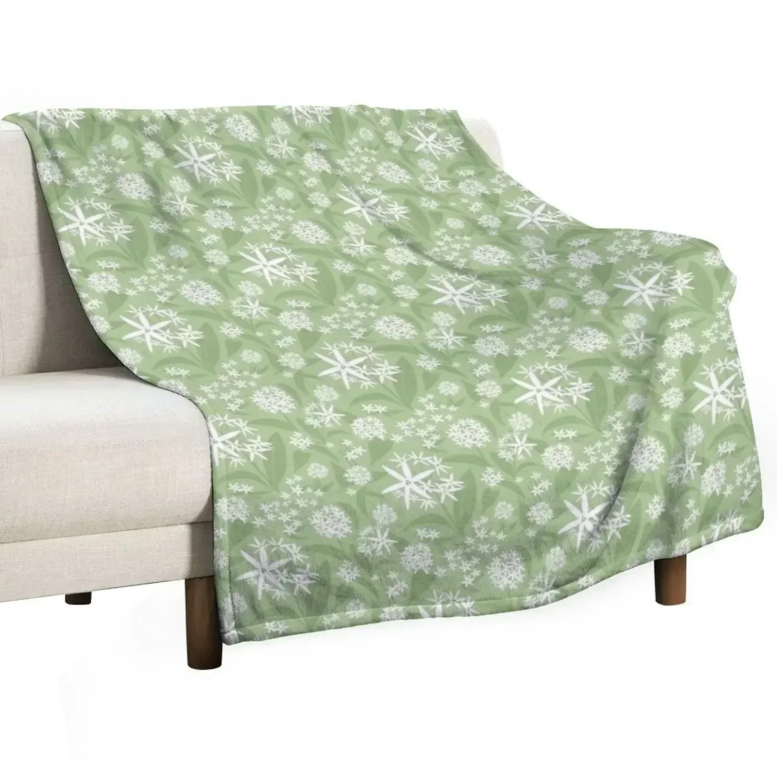wild garlic pattern Throw Blanket Weighted Luxury St Thermals For Travel Soft Plaid Large christmas decoration Blankets