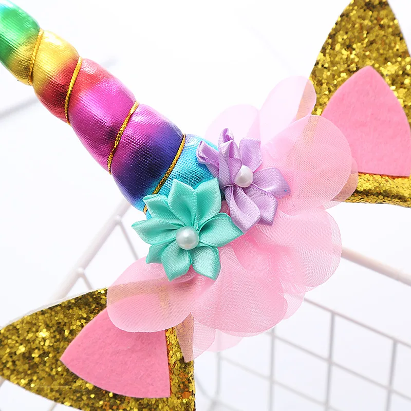 Unicorn Headband, GIRL\'S Hair Accessory, CHILDREN\'S Holiday Party Supplies, Headband, Cartoon Cute Headband