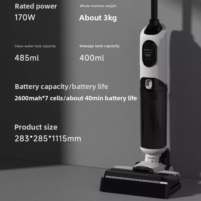 Wireless Floor Cleaner 3 in 1 Vacuum Mop Sweeper for Home with Anti Hair Tangling and Sterilization