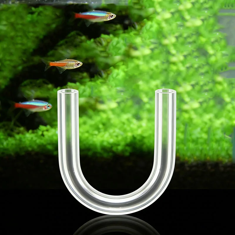 Aquarium-Sauerstoffpumpe mit gebogenem Rohr, U-förmiges Verbindungsstück, geeignet für Aquarien mit einem Innendurchmesser von 4 mm, Schlauchanschluss
