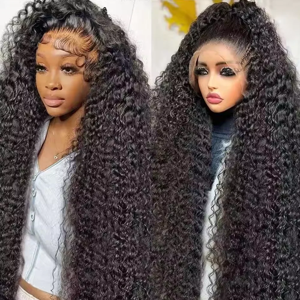 

Натуральный цвет Глубокая волна 40 дюймов 13x6 Hd Парик фронтальной части шнурка для женщин Бразильский предварительно выщипанный парик из натуральных волос с глубокими волнами на кружеве спереди