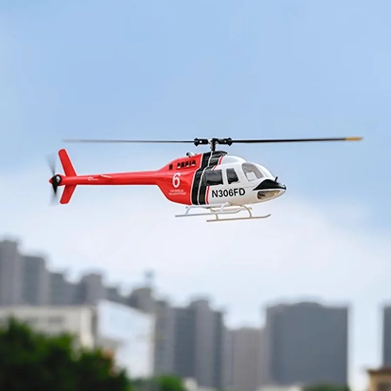 470 nível sino Bell-206 aeronave real 2.4g controle remoto h1 gps auto estabilização retorno simulação modelo de helicóptero